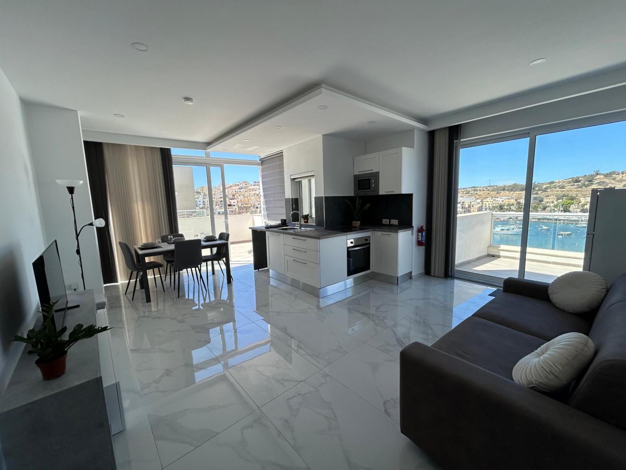 Seaview Setters Penthouse Marsaskala Lejlighed Eksteriør billede